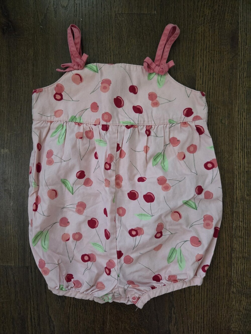 Vtg Gymboree Girls 3/6M Cherry Bubble Romper